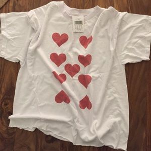 NWT john galt Brandy Melville heart tee